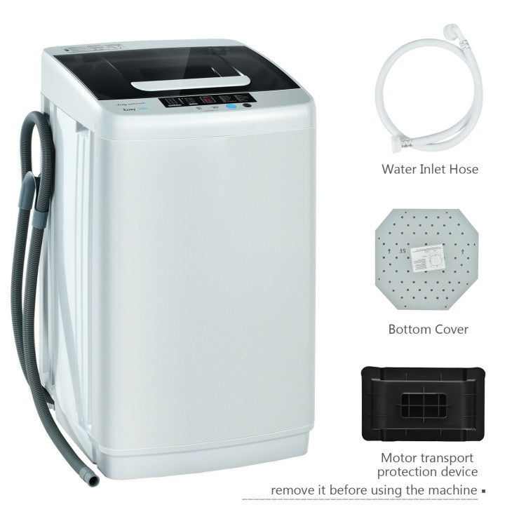 Costway Full-Automatic Washing Machine Portable 8.8lbs Capacity with Drain Pump New
