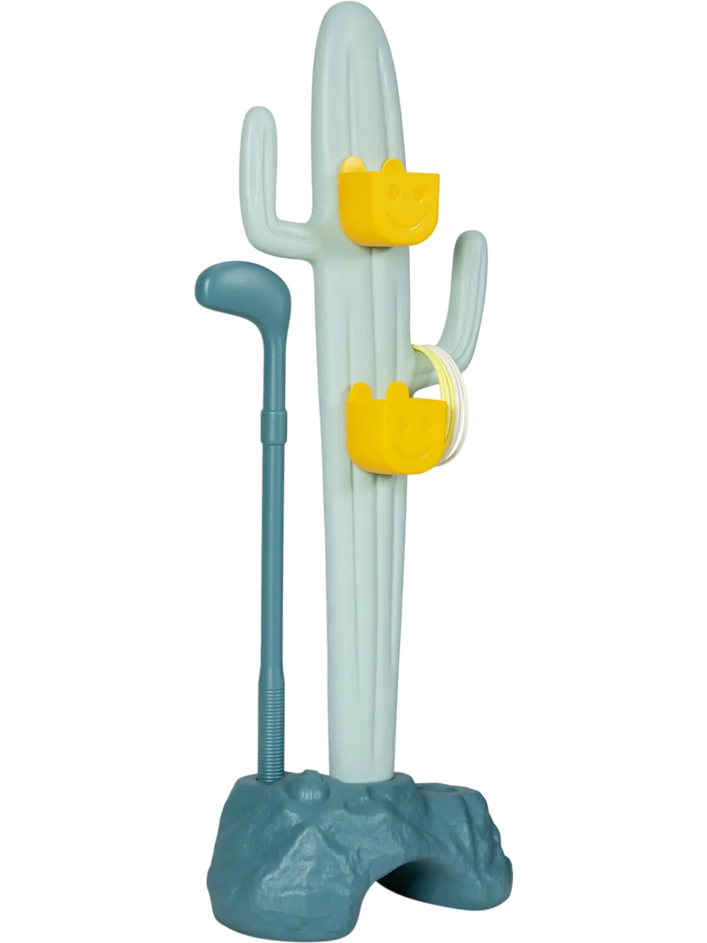 3-in-1 Cactus Toy Stand Sports Activity Center with Golf and Ring-Toss