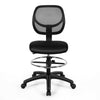 Adjustable height mid back mesh drafting office chair featuring a soft cushion and adjustable footrest for added.