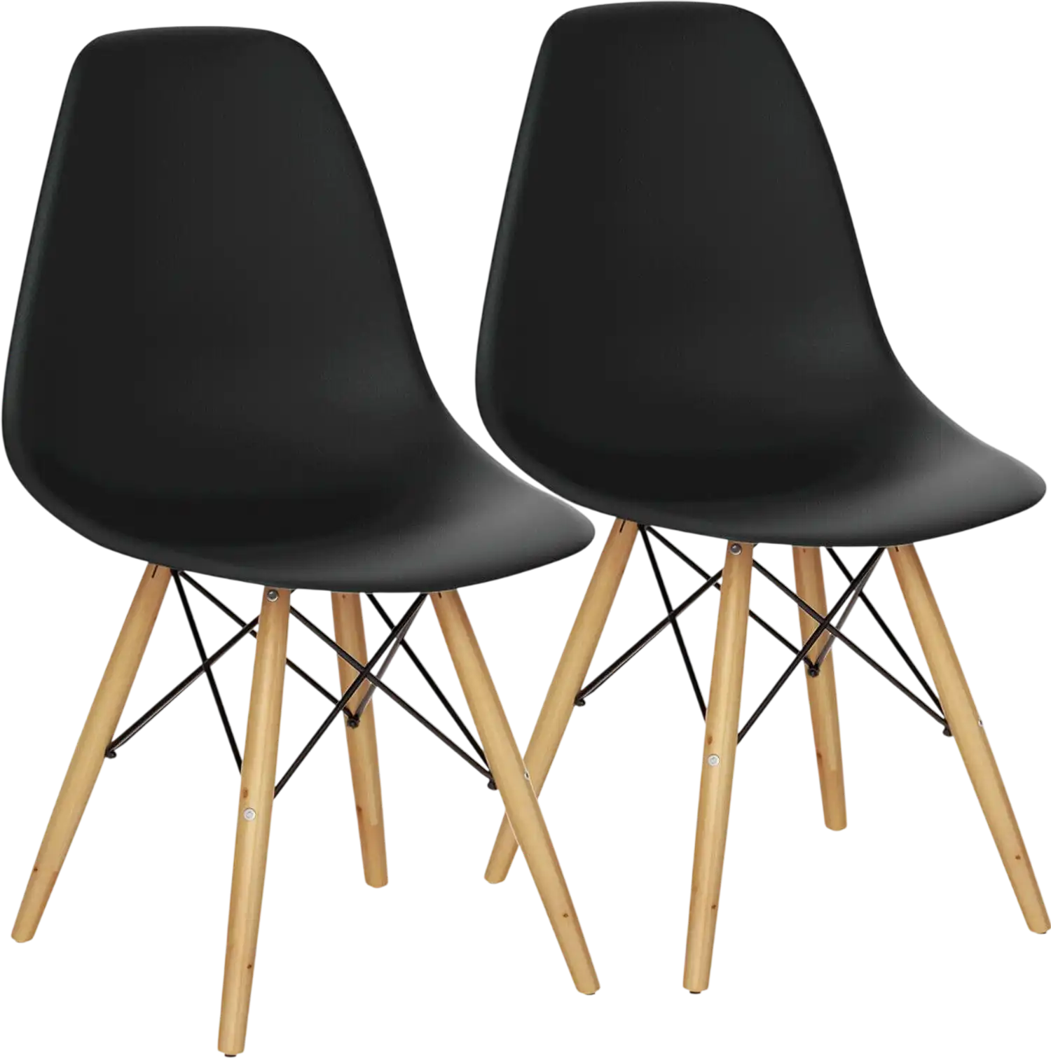 Costway Set of 2 Mid-Century Modern DSW Dining Side Chairs 21086574 New