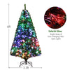 6-foot pre-lit fiber optic Christmas tree with 617 branch tips, featuring colorful lights for festive indoor decoration.