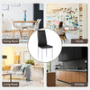 Black PVC leather dining side chair with painted steel legs, featuring a modern design for stylish dining spaces.