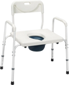3-in-1 Bedside Commode Portable Toilet with Adjustable Height