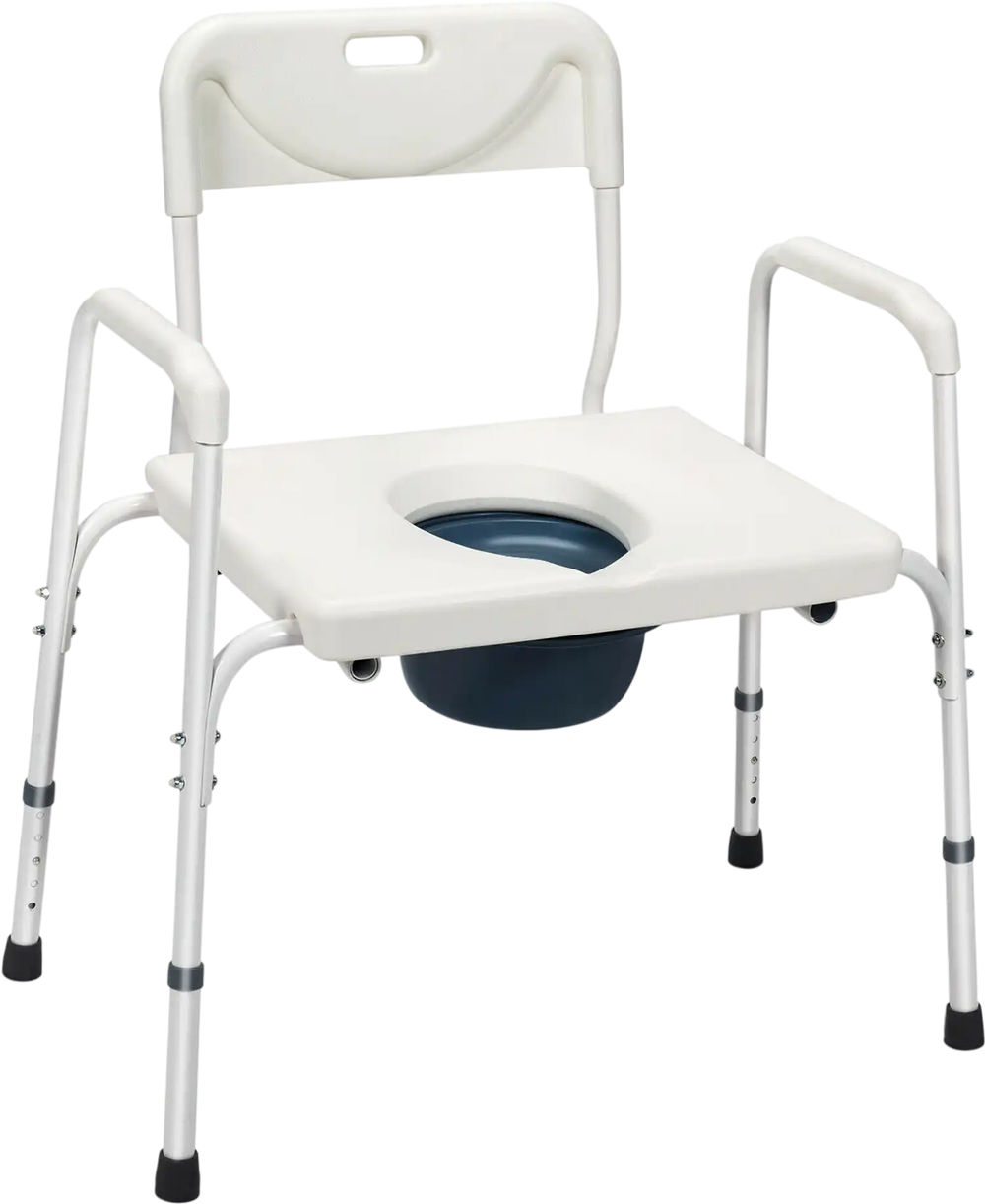 3-in-1 Bedside Commode Portable Toilet with Adjustable Height