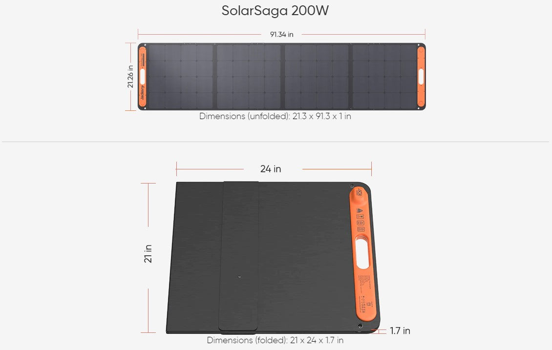 Jackery SolarSaga 200W Solar Panel