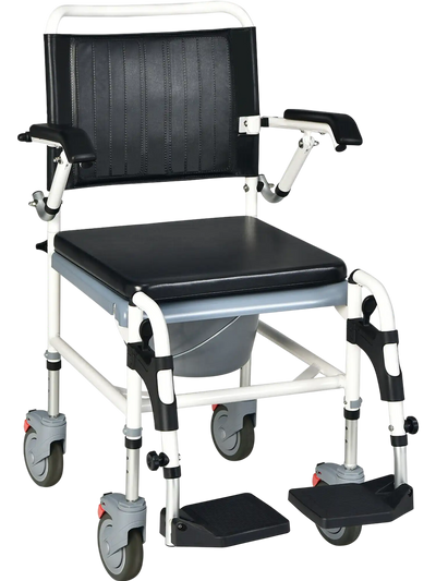 Costway 4-in-1 Bedside Commode Wheelchair Detachable Bucket 58963702 New