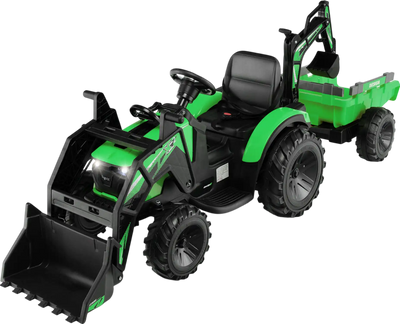 Costway Ride on Excavator 3-in-1 Vehicle with Shovel Bucket and Trailer New