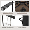 Storage shelves and hooks on the 11 x 5 FT grill gazebo for organizing tools and enhancing your grilling experience.