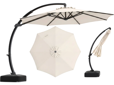 Costway 11' Cantilever Patio Umbrella w/ Base 360° Rotation Tilt 62804820 New