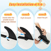 Easy installation steps for the removable fin on the 11 Feet Premium SUP Inflatable Stand Up Paddle Board.