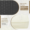 Close-up of high-quality PE rattan texture, showcasing its non-fading, weather-resistant properties for outdoor use.