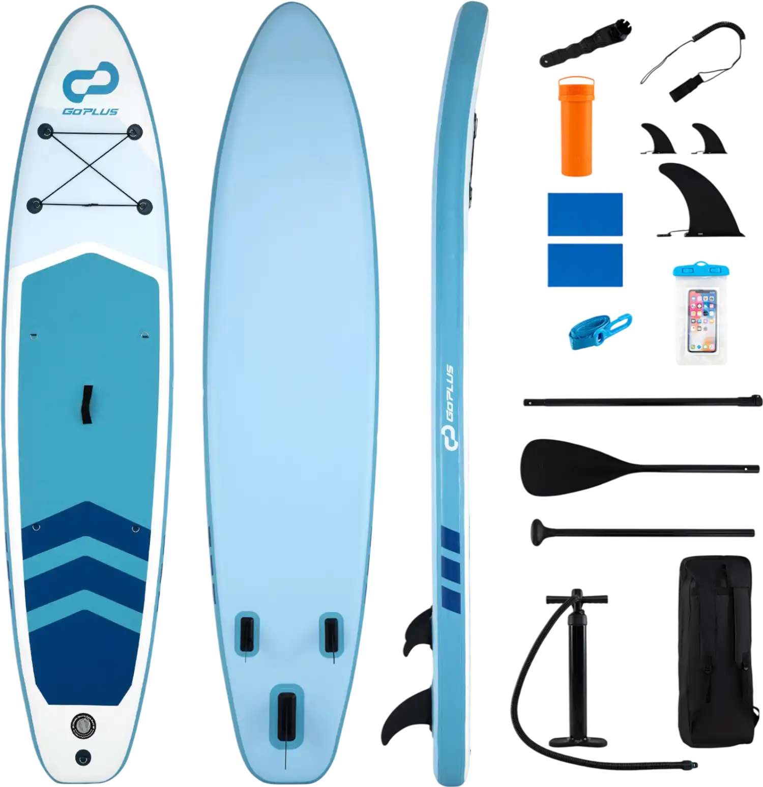 Costway 11' Wide Inflatable Stand Up Paddle Board w/ Backpack 66260176 New