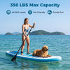 11' inflatable stand-up paddle board in dark blue, featuring a textured EVA deck, ideal for all skill levels and.