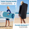Portable backpack for the 11' inflatable paddle board, designed for easy carrying and transport to the water.