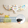 Owl activity wall busy board with 11 learning activities, designed for toddlers 3+ years, featuring effortless.
