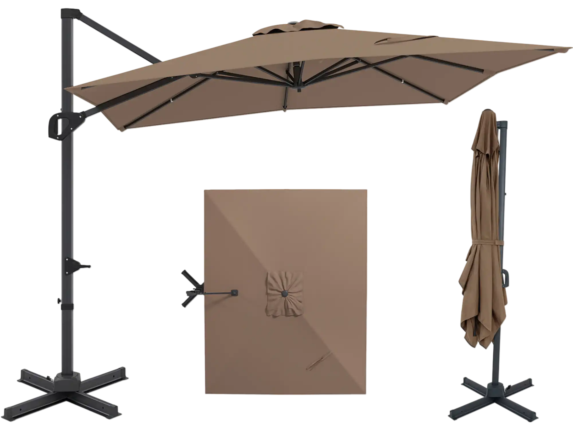 11 x 11 cantilever patio umbrella Formosa Covers 11ft Replacement Canopy Top top design allows gentle airflow Tangkula 11 x 9 ft