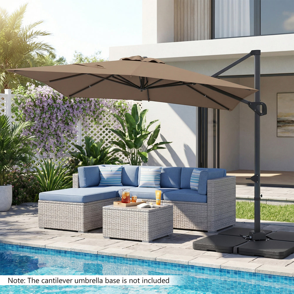 9 foot cantilever patio umbrellas Tangkula ft Umbrella, Tan umbrella base needs to be purchased separately.Recommended base 11 x 9 ft Cantilever
