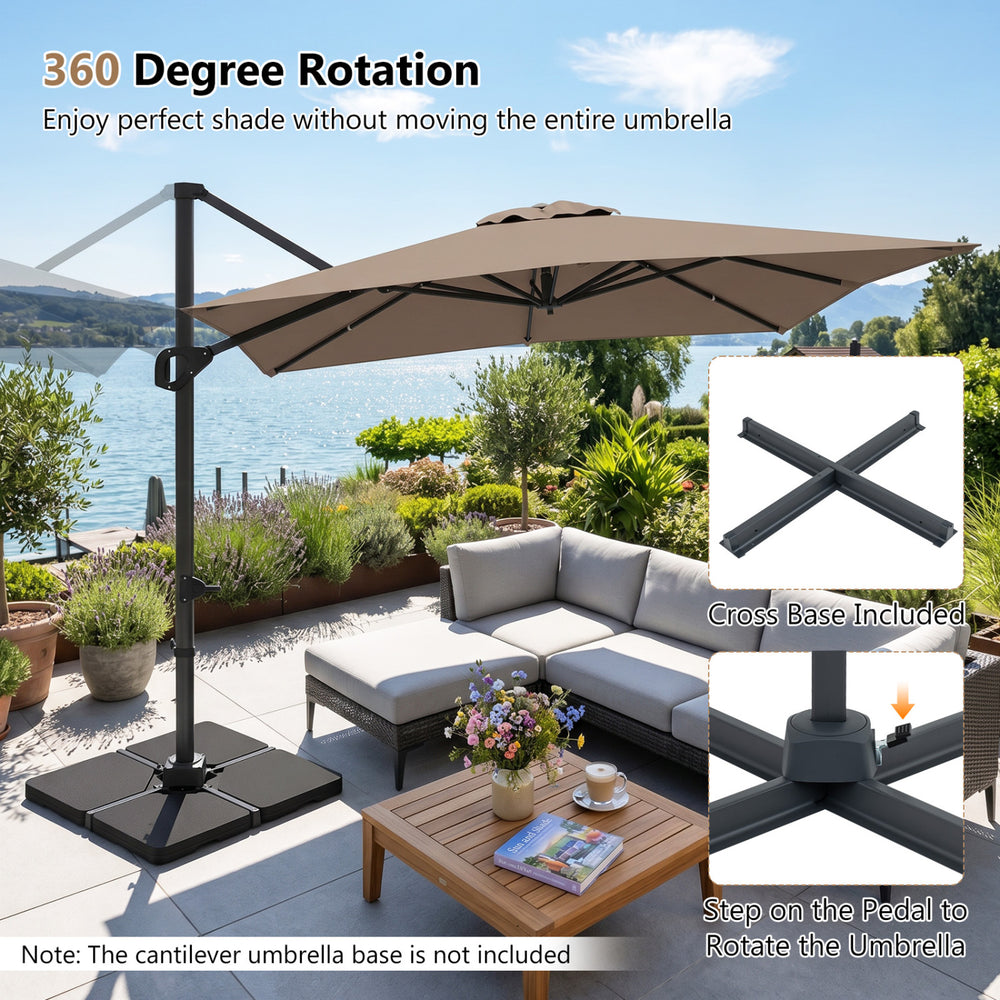 11 foot outdoor patio umbrella SAFAVIEH Gracelyn 11Ft Round Crank The four Serwall 11-ft Navy Square Aluminum
