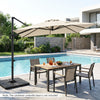 11 x 9 FT Cantilever Patio Umbrella with 360° Rotation and Easy Tilt Adjustment-Beige - Gallery View 1 of 10