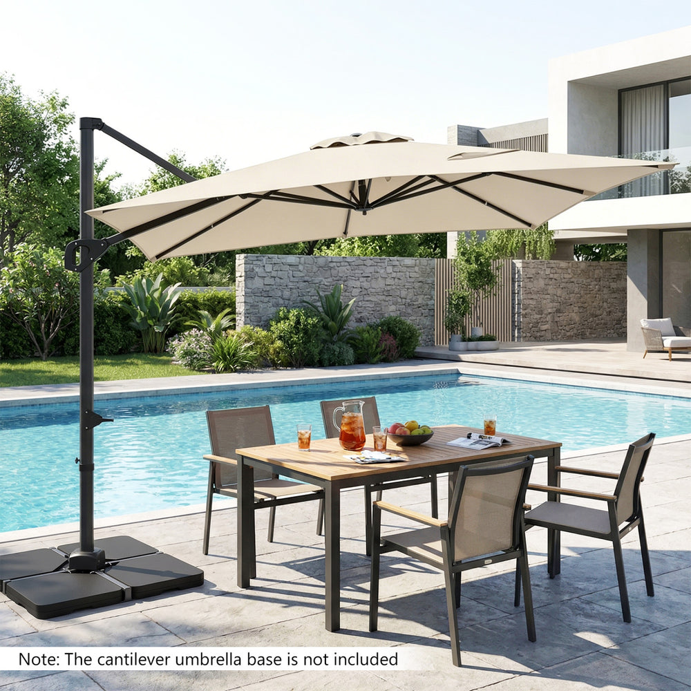 easy tilt patio umbrella Aqua Outdoors Heavy Duty, Wind-Stable, Adjustable & Height Sun Shade for Pool, Deck, Backyard Rust-Free Frame or by the pool 9' Aluminum Patio Umbrella, Crank