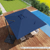 11 x 9 FT Cantilever Patio Umbrella with 360° Rotation and Easy Tilt Adjustment-Navy - Gallery View 1 of 10