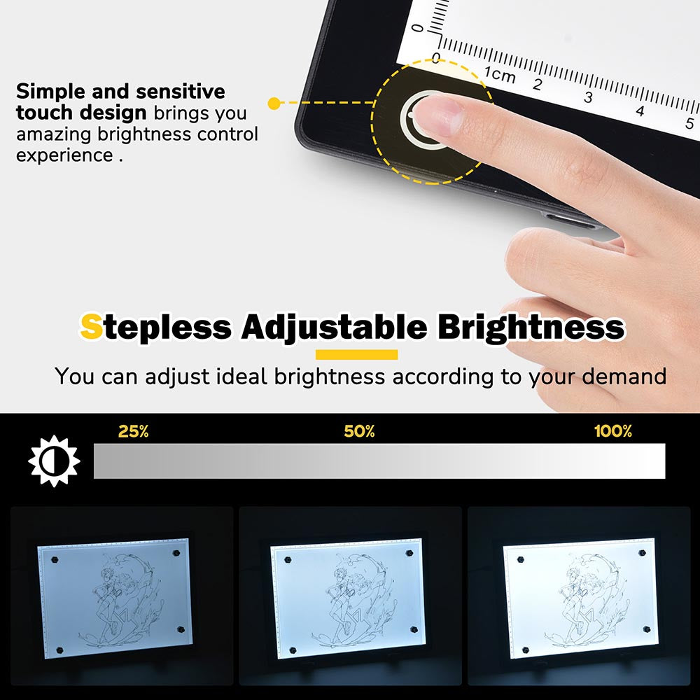 Yescom LED Tracing Stencil Board 14in A4 Adjustable Brightness New
