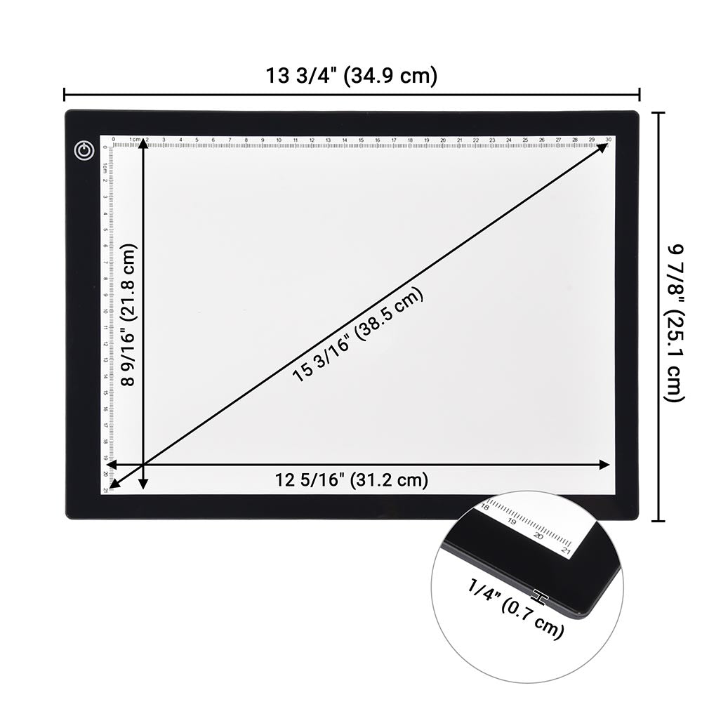 Yescom LED Tracing Stencil Board 14in A4 Adjustable Brightness New