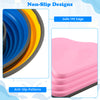 Heart-shaped kids stepping stones in multicolor, featuring anti-slip patterns and safe TPE edges for indoor and outdoor.