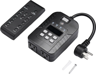 Yescom Dusk-to-Dawn Dimmer & Timer Remote Control New