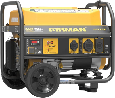 Firman P03503 Generator 3550W/4450W 30 Amp Recoil Start With CO Alert New