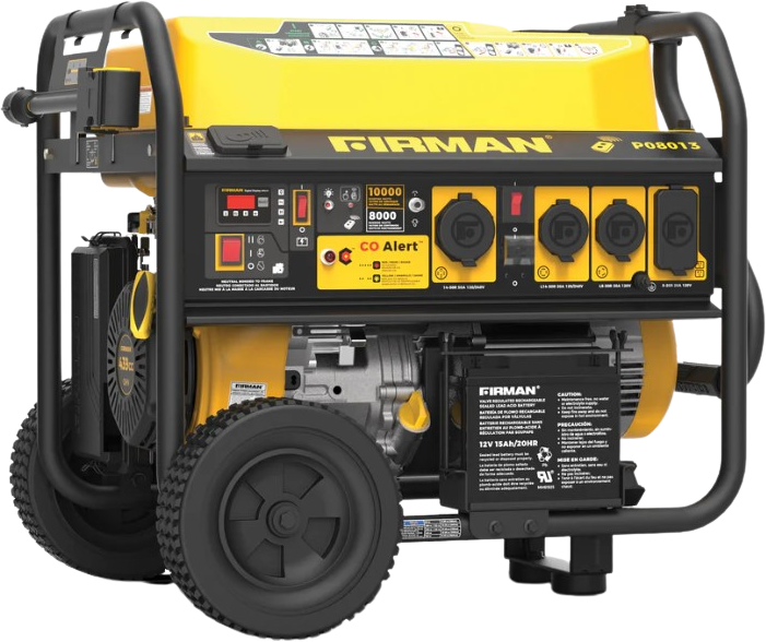 Firman P08013 Generator 8000W/10000W 50 Amp Remote Start With CO Alert