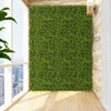 Artificial hedge boxwood panels in a bright green color, 20" x 20", ideal for creating privacy screens indoors or.