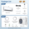 Indoor unit of the 12000 BTU mini split air conditioner with remote control, designed for efficient cooling and heating.