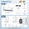 Indoor unit of the 12000 BTU Mini Split Air Conditioner with WiFi, designed for efficient cooling and heating up to 600 sq.ft.