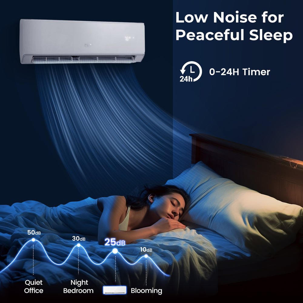 Costway Mini Split Air Conditioner & Heater 12000BTU Wifi Enabled 22 SEER2 New