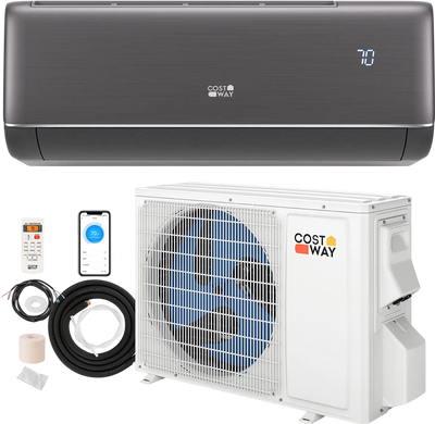 Costway 12000 BTU 22 SEER2 115V WiFi Mini Split AC Alexa Gray 613845972 New