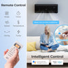 WiFi enabled GreyVolt 12000 BTU mini split AC with remote control, designed for efficient cooling and heating in large.
