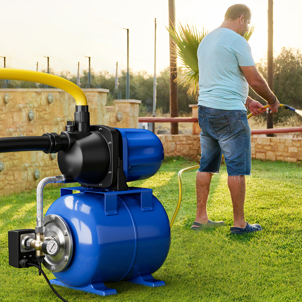 1200 W Garden Water Pump Shallow Well Pressurized Irrigation-Blue - Gallery View 1 of 10