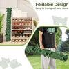 Artificial ivy privacy fence with foldable design, featuring dense PE leaves for indoor and outdoor decoration.