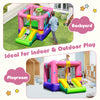 Bouncy castle with slide and jumping area made of durable 420D oxford cloth, perfect for indoor and outdoor play.