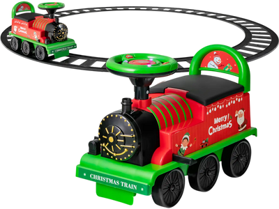 Costway 6V Electric Kids Ride-On Toy Train w/ 16-Pc Tracks 78465312 New