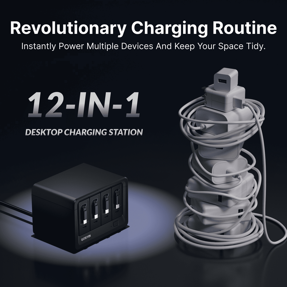 Giraffe Tools Desktop Charging Station 12-in-1 40W Combo New