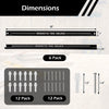 18-inch magnetic tool holder strip in black, includes 6 packs and mounting screws for versatile tool organization.