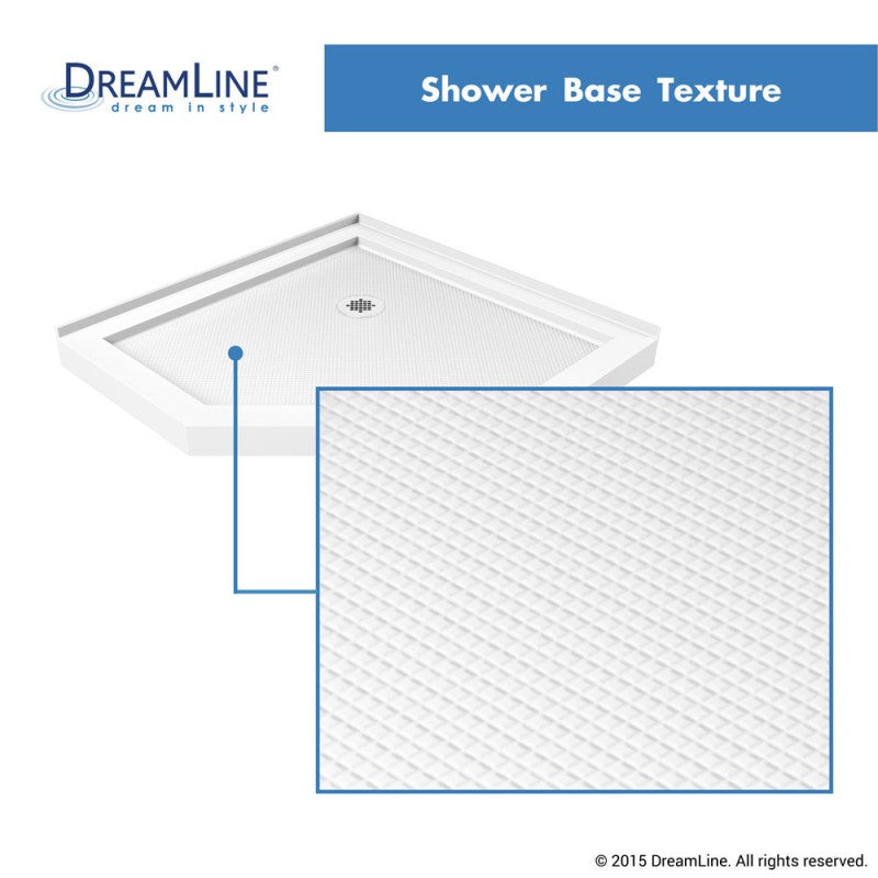 DreamLine Neo-Angle Shower Base and Corner Backwall Kit 36" x 36" x 76.75" New