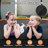 Close-up of the 12FT outdoor trampoline jumping mat, featuring 8-row stitched PP material for high elasticity and tear.