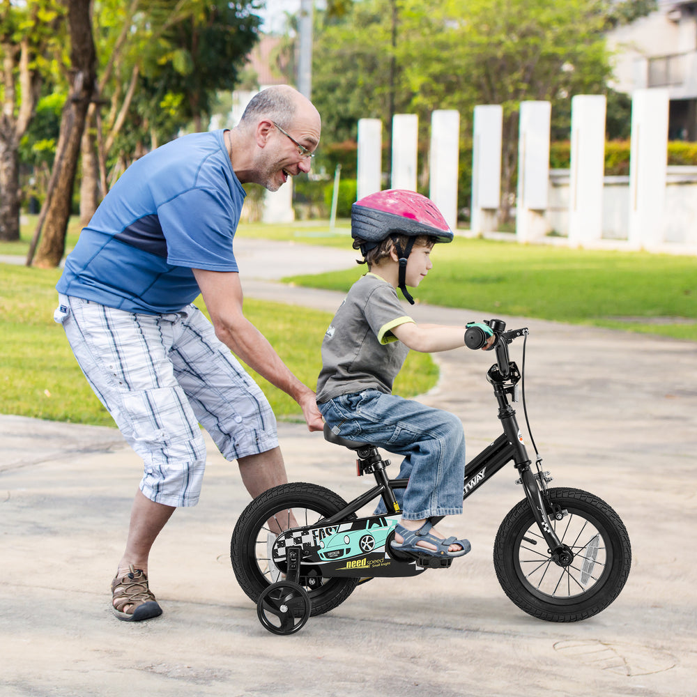 12 Inch Kids Bike Adjustable for 3-4 Years Old with Low-Step Frame - Gallery View 1 of 9
