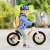 12-Inch Balance Bike with Adjustable Seat and Rotatable Handlebar for Over 36 Months Old-White - Gallery View 1 of 10