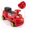 Red 12V kids ride-on train with adjustable seat, storage compartment, and easy-to-use controls for ages 3-6.