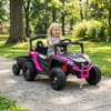 12V Battery Powered Ride On Tractor with Parent Remote Control-Black and Pink - Gallery View 1 of 11
