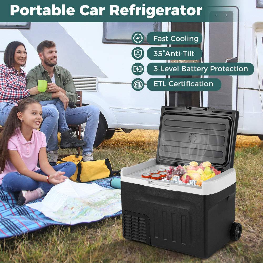 12V Car Refrigerator 32QT with Touch Panel and Removable Divider-M - Gallery View 1 of 10